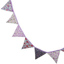 12 Flags 3.2m Purple Flower Bunting Holiday Party Decor Pennant Flag Banner
