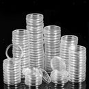 100x Round Commemorative Coin Display Capsules Case Collectible Box 21mm