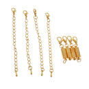 4 Sets Kumihimo Bracelet Necklace Magnetic Clasps + Extender Link Chains Jewelry