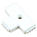 1pc White RGB T Shaped 4 Pins 3 Way Female Connector Adapter For 3528 5050