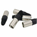 10Pcs 3 Pin XLR Solder Type Connector 5 Male + 5 Female Plug Cable Connecto
