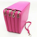 Large Capacity Pu Leather 168 Slots Multi-Layer Colored Pencil Wrap Storage