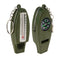 4 IN1 Compass Thermometer Whistle Magnifier Versatile Travel green With Key