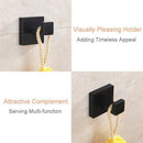 2 Pack Matte Black Towel Hook Stainless Steel Bathroom Rust Proof Clothes T F8W3
