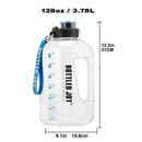 1 Gallon Large Water Bottle Hydration Time Marker Big Jug for Exercise Camp