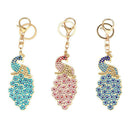 3pcs DIY Metal Full Special Shaped Diamond Painting Peacock Keychain Gift Decor