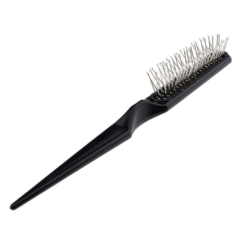 Air Cushion Hair Brush with Plastic Handle & Steel Teeth Rat Tail Detangling