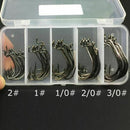 51Pcs Fishing Hooks High Carbon Steel Worm Senko Bait Jig Fish Hooks with P