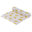 Baby Swaddling Blanket Soft Muslin Cotton Swaddle Towel Banana