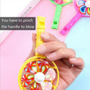 3Pcs/set Children Plastic Windmill Whistling Handle Toys Pinwhe%!