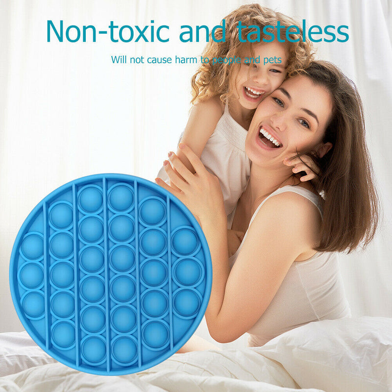 Push Bubble Fidget Sensory Toys Relief Stress Squeeze Toys (Sky Blue)