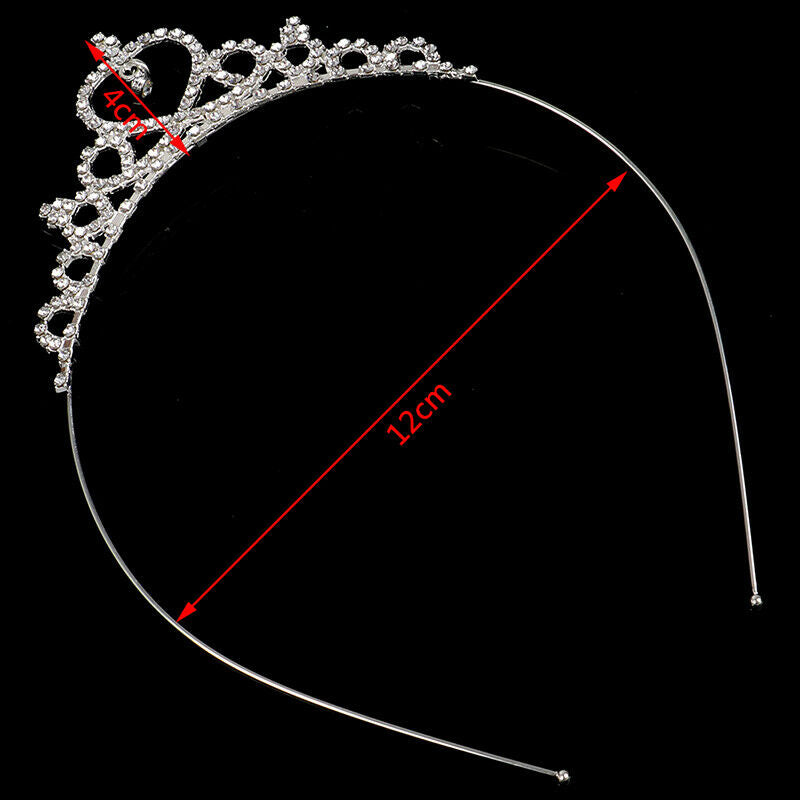 Crystal Tiara Hairband Kid Girl Bridal Princess Prom Crown Headband Hair Jewe Gw