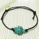 String Tie on Bracelet Anklet Turquoise Turtle Calming Jewelle Beach Surfer R4D4