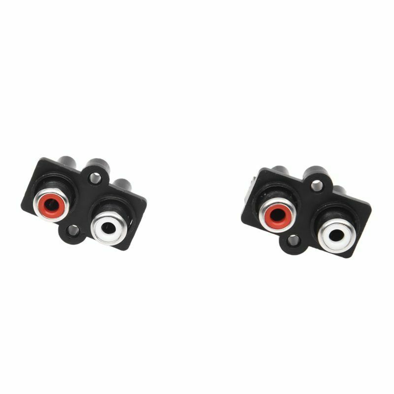 5 Pcs 2 RCA Female Outlet AV Concentric Socket Connector H7M4