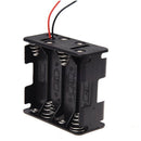 5X(Black Two Layers 8x1.5V AA Batteries Battery Holder Case w Wire Leads U4P4)