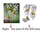 5D DIY Diamond Painting Bird Flower Cross Stitch Embroidery Rhinestones Kit