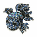 Fish Brooches Pin Women Alloy Rhinestone Collar Corsage Jewelry