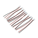 10pcs black red JST XH2.54-2P connector cable, cable length 100mm J6B8