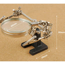 5X Third Hand Soldering Iron Stand Helping Clamp Vise Clip Magnifying Glass BX