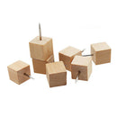 60pcs Square Wood Decorative Push Pins, Wood Head and Steel Needle Point Th X8N5