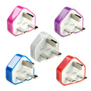 For Phones Tablets PC ipad UK Mains Wall 3 Pin Plug Adaptor Charger USB Port new