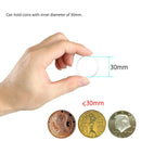 100X 30mm Clear Round Cases Collection Coin Storage Holder Box Display Container