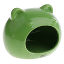 Ceramic Small Animals House Hideout Gerbil Rat Mice Chinchilla Villa Green