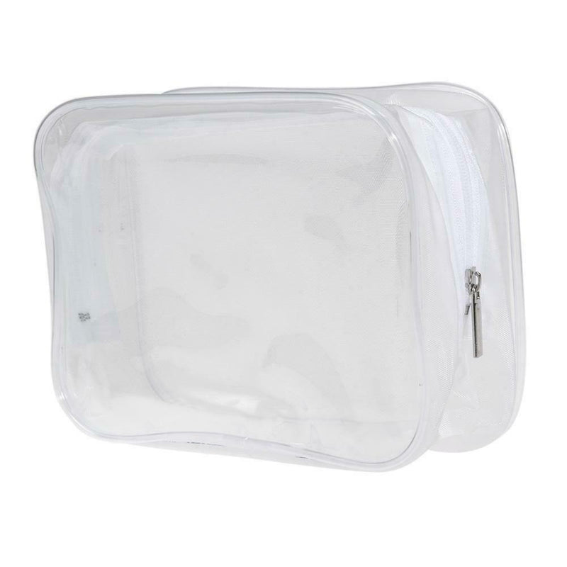 Women Portable PVC Transparent Plastic Waterproof Zipper Cosmetic Bag