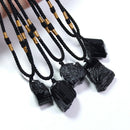 Natural Black Tourmaline Flat Reiki Stones Wand Stick Cleansing Home Pendant