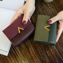 Matte Leather Small Women Wallet Mini Womens Wallets And Purses Short Femal B8K3