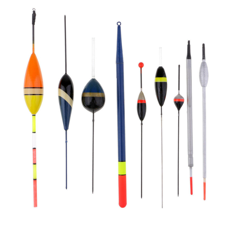 Floats , 9pcs Assorted Sizes Lot Fishing Lure Floats Bobbers Slip Drift Tube