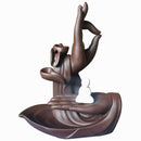 1X(Ceramic Backflow Incense Burner Tathagata Buddha Incense Cones Stick Hol