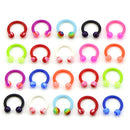 20Pcs/Set C Shaped Ball Acrylic Helix Nose Hoop Ring Piercing Body Jewe OZ