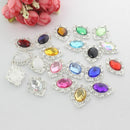 10pcs Oval Shape Acrylic Crystal Flatback Buttons for Jewelry Making 30mm