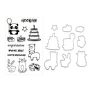 Birthday Silicone Clear Stamp+Metal Cutting Die Stencil DIY Scrapbook Decor