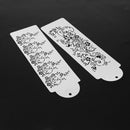 2pcs/Set Plastic Cake Stencil Cake Decoration Sugar Sieve Cake Mold Stencil