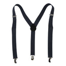 Women Men Clip-on Adjustable Pants Elastic Y Back Suspender Braces - Gray
