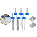 6pcs 2 Needle with 2x 9 Groove Pintuck Presser Foot 3 Sizes 2/90 3/90 4/90