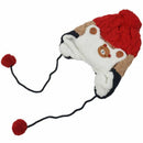 Kids Warm Winter Cap Child Hood Scarf Wool Hats - Red X5P4