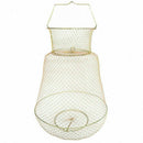 Foldable Portable Steel Wire Fishing Pot Trap Net Crab Crawdad Cage Fish Ba