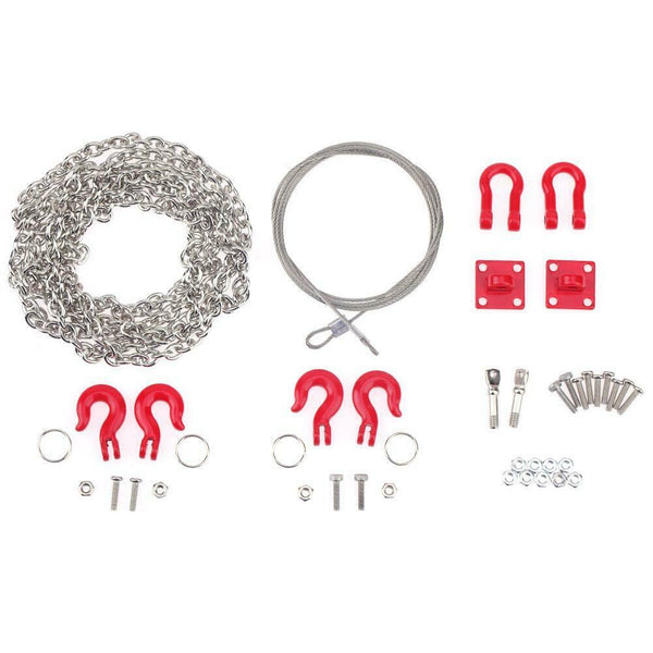 3pcs Metal Universal Tow Rope Chain RC Car Crawler Accessories for Traxxas
