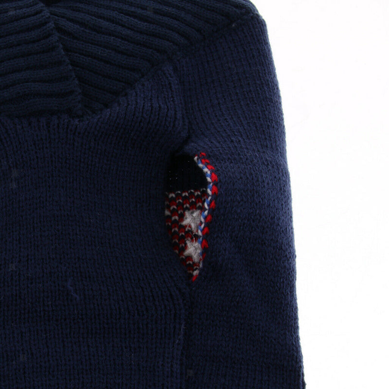 Pet Dog Puppy Blue Sweater Autumn Winter Clothes Warm Jumper Costume   M