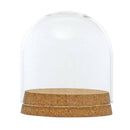 Dia.8x8cm Glass Dome Cover Cloche Jar Succulent Terrariums with Wood Cork