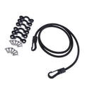 Kayak Bungee Paddle Holder & Deck Loops Tie Down Pad Eye and Screws for Kayak,