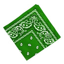 Women Men Novelty Paisley Print Cowboy Bandana Head Wrap Kerchief Green
