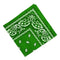 Women Men Novelty Paisley Print Cowboy Bandana Head Wrap Kerchief Green