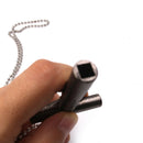 Jesus Cross Metal Drum Key Wrench Necklace Key Chain Crucifix Accessories Kit