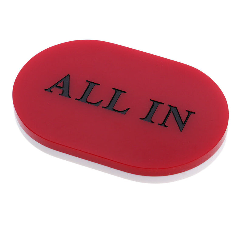 Bargaining Texas Hold'em Oval ALL-IN Chip Button Blackjack Casino Game Prop