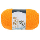 1 group Milk Cotton wool Yarn For Hand knitting Soft(Golden)Line rough abou