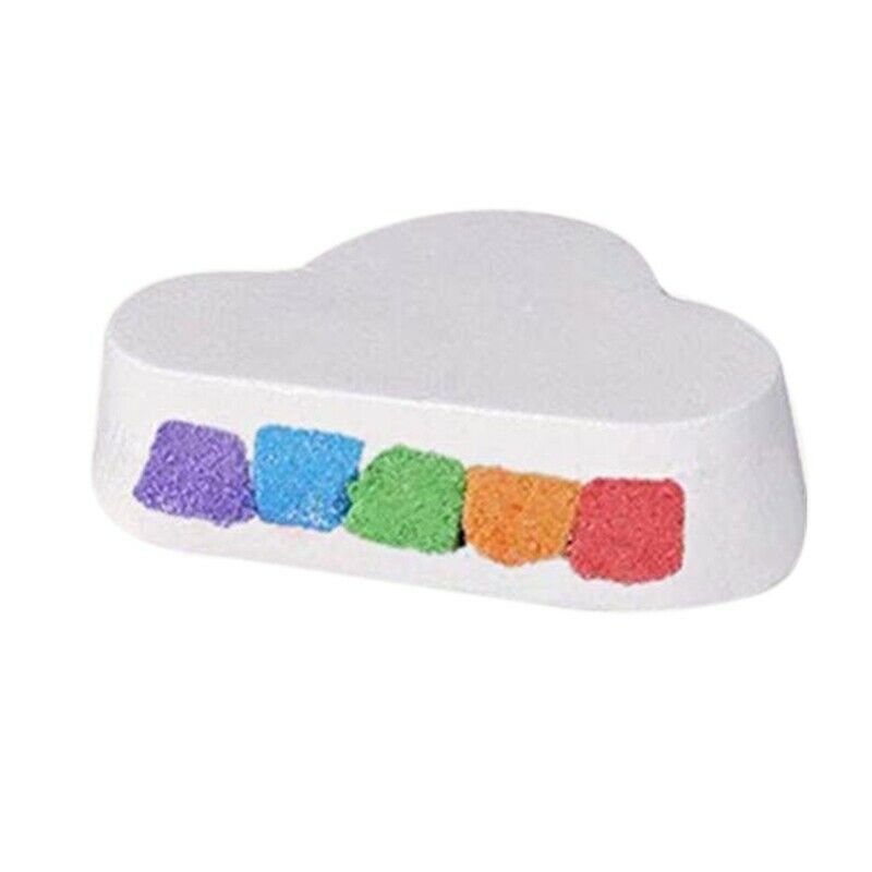 Colorful Rainbow Cloud Bath Bombs,Float On Water&Release Vivid Rainbow Colo W6F8